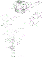 ENGINE, CLUTCH AND MUFFLER ASSEMBLY