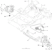 HYDRAULIC PUMP, IDLER AND BELT ASSEMBLY