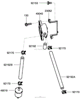 FUEL TANK AND FUEL VALVE ASSEMBLY KAWASAKI FX801V-AS04