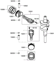 PISTON AND CRANKSHAFT ASSEMBLY KAWASAKI FX801V-AS04