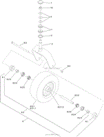 CASTER WHEEL AND FORK ASSEMBLY