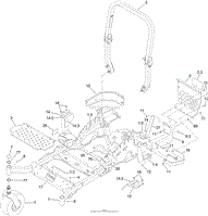 FRAME AND CASTER WHEEL ASSEMBLY