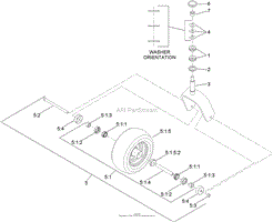 CASTER WHEEL AND FORK ASSEMBLY