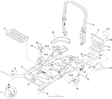 FRAME AND CASTER ASSEMBLY