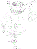 ENGINE, CLUTCH AND MUFFLER ASSEMBLY