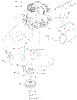 ENGINE, CLUTCH AND MUFFLER ASSEMBLY