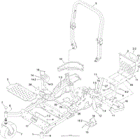 FRAME AND CASTER WHEEL ASSEMBLY