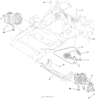 HYDRAULIC PUMP, IDLER AND BELT ASSEMBLY