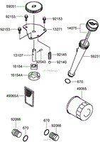 LUBRICATION EQUIPMENT ASSEMBLY KAWASAKI FH580V-AS40-R