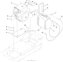 ENGINE AND FUEL TANK ASSEMBLY