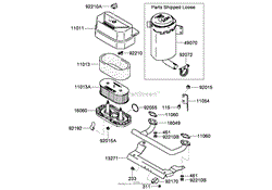 AIR FILTER AND MUFFLER ASSEMBLY