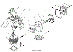 CYLINDER &amp; MUFFLER ASSEMBLY