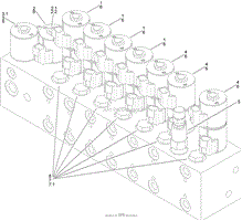 9 SECTION HYDRAULIC VALVE ASSEMBLY NO. AU111494