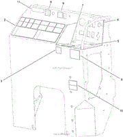 CONSOLE AND DECAL ASSEMBLY NO. 127-1027