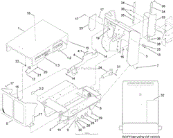 FRAME, CONSOLE AND HOOD ASSEMBLY