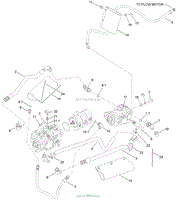 HYDRAULIC MOTOR AND HOSE ASSEMBLY