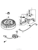 FLYWHEEL AND IGNITION COIL ASSEMBLY