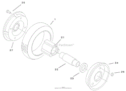 REAR WHEEL &amp; TIRE ASSEMBLY