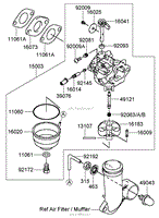 CARBURETOR ASSEMBLY KAWASAKI FJ180V-AS28