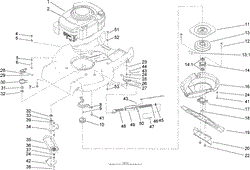 ENGINE, BELT AND BLADE ASSEMBLY