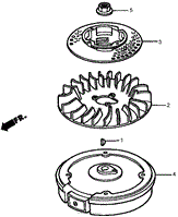 FLYWHEEL ASSEMBLY HONDA GXV160A1 T1AH