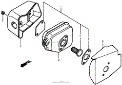 MUFFLER ASSEMBLY HONDA GXV160A1 T1AH