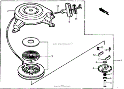 RECOIL STARTER ASSEMBLY HONDA GXV160A1 T1AH