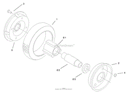 REAR WHEEL AND TIRE ASSEMBLY NO. 74-1720