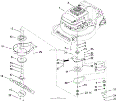 ENGINE AND BLADE BRAKE CLUTCH ASSEMBLY