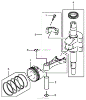 PISTON AND CRANKSHAFT ASSEMBLY