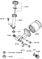 LUBRICATION EQUIPMENT ASSEMBLY KAWASAKI FJ180V-AS31