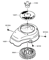 COOLING EQUIPMENT ASSEMBLY KAWASAKI FJ180V-AS36