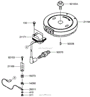 ELECTRIC EQUIPMENT ASSEMBLY KAWASAKI FJ180V-AS36