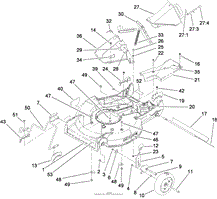 HOUSING, CHUTE AND WHEEL ASSEMBLY