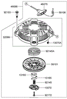 STARTER ASSEMBLY KAWASAKI FJ180V-AS36