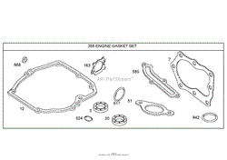 358 ENGINE GASKET SET ASSEMBLY BRIGGS AND STRATTON 12W802-1701-B1