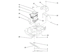 ENGINE, BLADE AND FUEL TANK ASSEMBLY