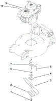 ENGINE AND BLADE ASSEMBLY