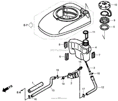 FUEL TANK ASSEMBLY HONDA GSV190LA A3T