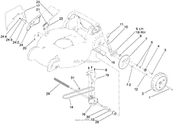 REAR AXLE, TRANSMISSION AND DISCHARGE CHUTE ASSEMBLY