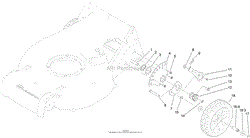 REAR WHEEL AND HEIGHT-OF-CUT ASSEMBLY