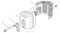 MUFFLER ASSEMBLY (ENGINE MODEL NO. VML0-4)