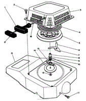 RECOIL ASSEMBLY (ENGINE MODEL NO. VML0-4)