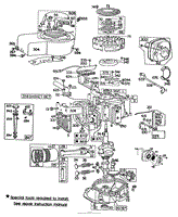 ENGINE BRIGGS &amp; STRATTON MODEL 130902-0543-01