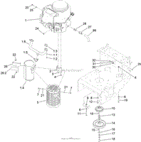 ENGINE AND MUFFLER ASSEMBLY