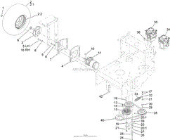 REAR WHEEL AND HYDRAULIC DRIVE ASSEMBLY