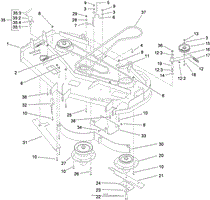 DECK DRIVE AND BAFFLE ASSEMBLY