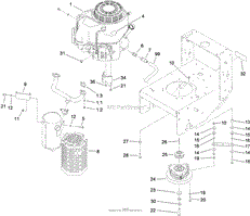 ENGINE AND CLUTCH ASSEMBLY