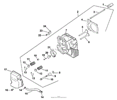 CYLINDER HEAD, VALVES AND BREATHER-ENGINE KOHLER MODEL NO. CV131 SPEC 21524