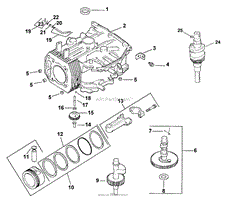 CRANKCASE ASSEMBLY KOHLER MODEL CV15T-41608